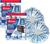 O-Cedar Genuine RinseClean Deep Clean Spin Mop Head Replacement | Machine Washable | Reusable | Microfiber Refill | 40% More Cleaning Power (Pack of 2)
