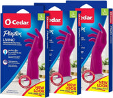 PLAYTEX Living Reusable Rubber Cleaning Gloves – Durable Household Gloves, Large, (Pack of 3)