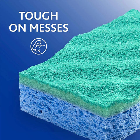 O-Cedar Scrunge Non-Scratch Scrub Sponge Multi-Use,All-Purpose,Odor-Resistant,Scrubbing Sponge Safely Cleans All Hard Surfaces in Kitchen and Bathroom,6 Count (Pack of 2)