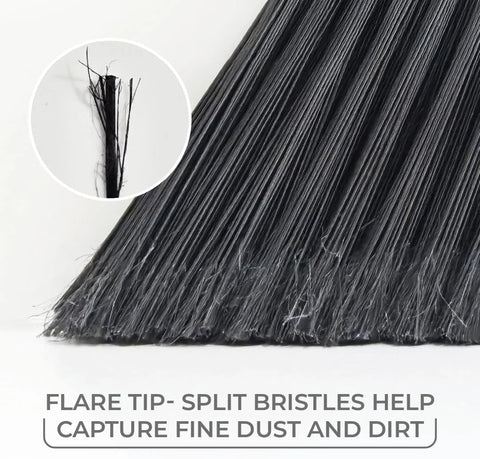 O-Cedar Strong Sweep Broom and Dustpan Set with Detail Brush | Indoor Outdoor Heavy Duty Stiff Bristle Broom | Step-On Dust Pan