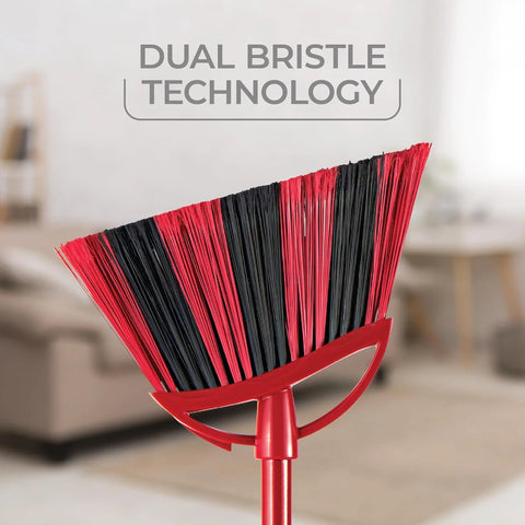 O-Cedar One Sweep Broom with Step-On Dustpan | Remove 99% with One | Lightweight Quiet Cleaning Tool | Ideal for Pet Owners